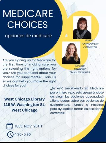 Are you signing up for Medicare for the first time or making sure you are selecting the right options for you? Are you confused about your choices for supplements? Join us so we can help you make the right choices for you!  ¿Se está inscribiendo en Medicare por primera vez o está asegurándose de elegir las opciones adecuadas? ¿Tiene dudas sobre sus opciones de suplementos? ¡Únase a nosotros para ayudarle a tomar las decisiones correctas!